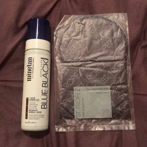 Minetan Blue Black Tanning Foam and Mitt